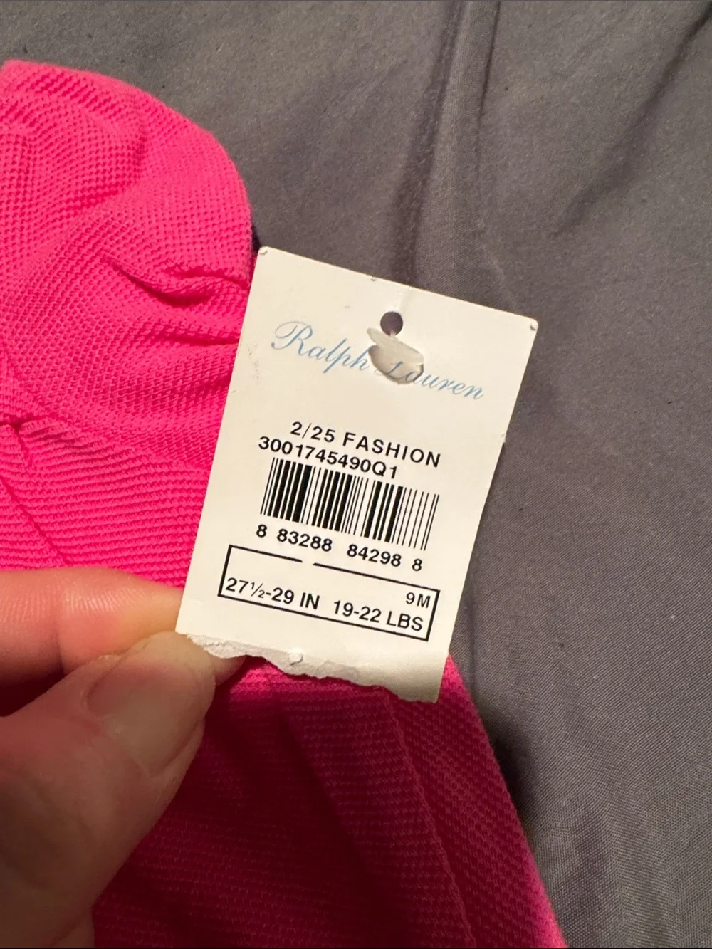 Ralph Lauren Hot Pink Polo Bubble Romper with Yellow logo with floral ruffle